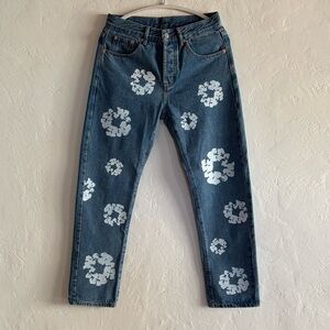 Levi's Denim Tears The Cotton Wreath light wash Blue Jeans